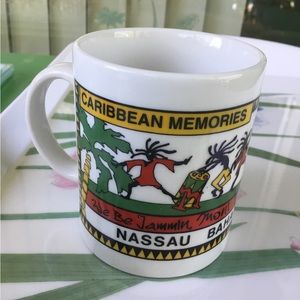 CARIBBEAN MEMORIES Coffee Cup Nassau, Bahamas Freeport. 12 ounce. Like new